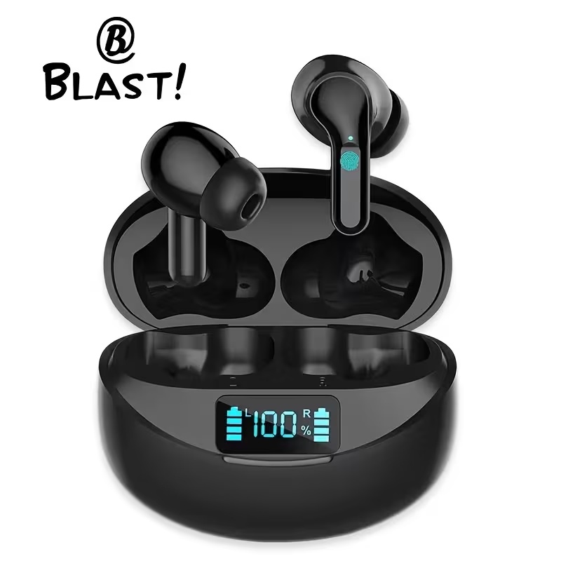 TWS Bluetooth 5.3 Earbuds with Digital Battery Display, ENC Mic & Deep Bass, Voice Assistant, Touch Control